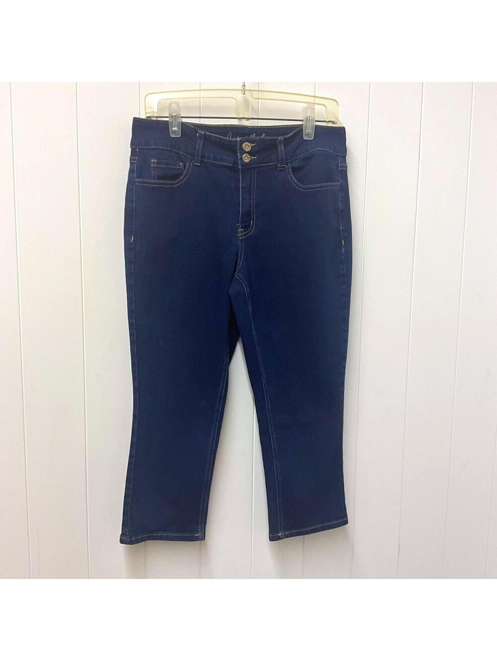 Copperflash Women's Size 10 Blue Curvy Midrise Capri Cropped Jeans